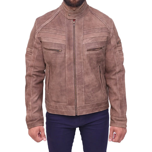 Men's Brown Motorcycle Leather Jacket