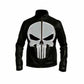 Punisher Skull Head Black Leather Jacket