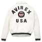 Avirex USA White Leather Jacket