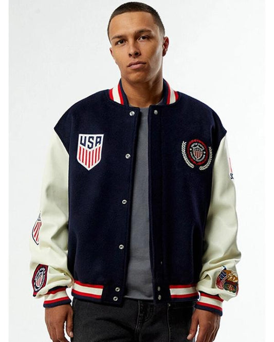 US Soccer x Jeff Hamilton Varsity Jacket
