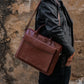 Parker Slim Leather Laptop Bag-Tan - Image 10