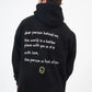 Person Wearing Happiness Project Dear Person Behind Me Black Hoodie