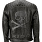 Outlaw Skull Embossed Jacket