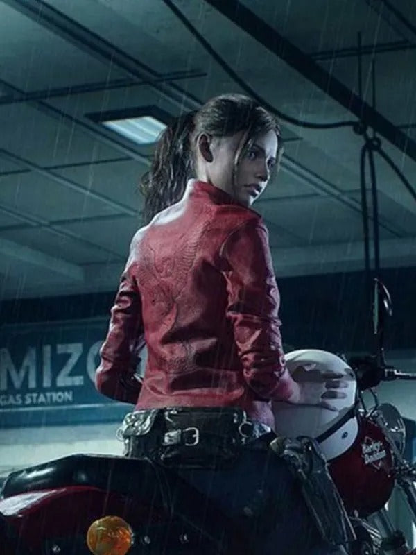 Claire Redfield Resident Evil 2 Red Leather Jacket