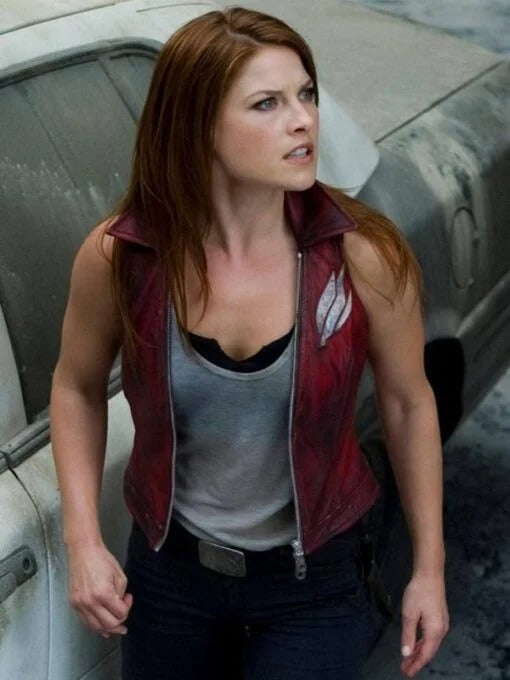 Claire Redfield Ali Larter Resident Evil the Final Chapter Leather Vest - Authentic Movie Inspired Design