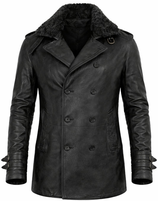 Resident Evil 9 Leon Kennedy Jacket with fur collar on a white background