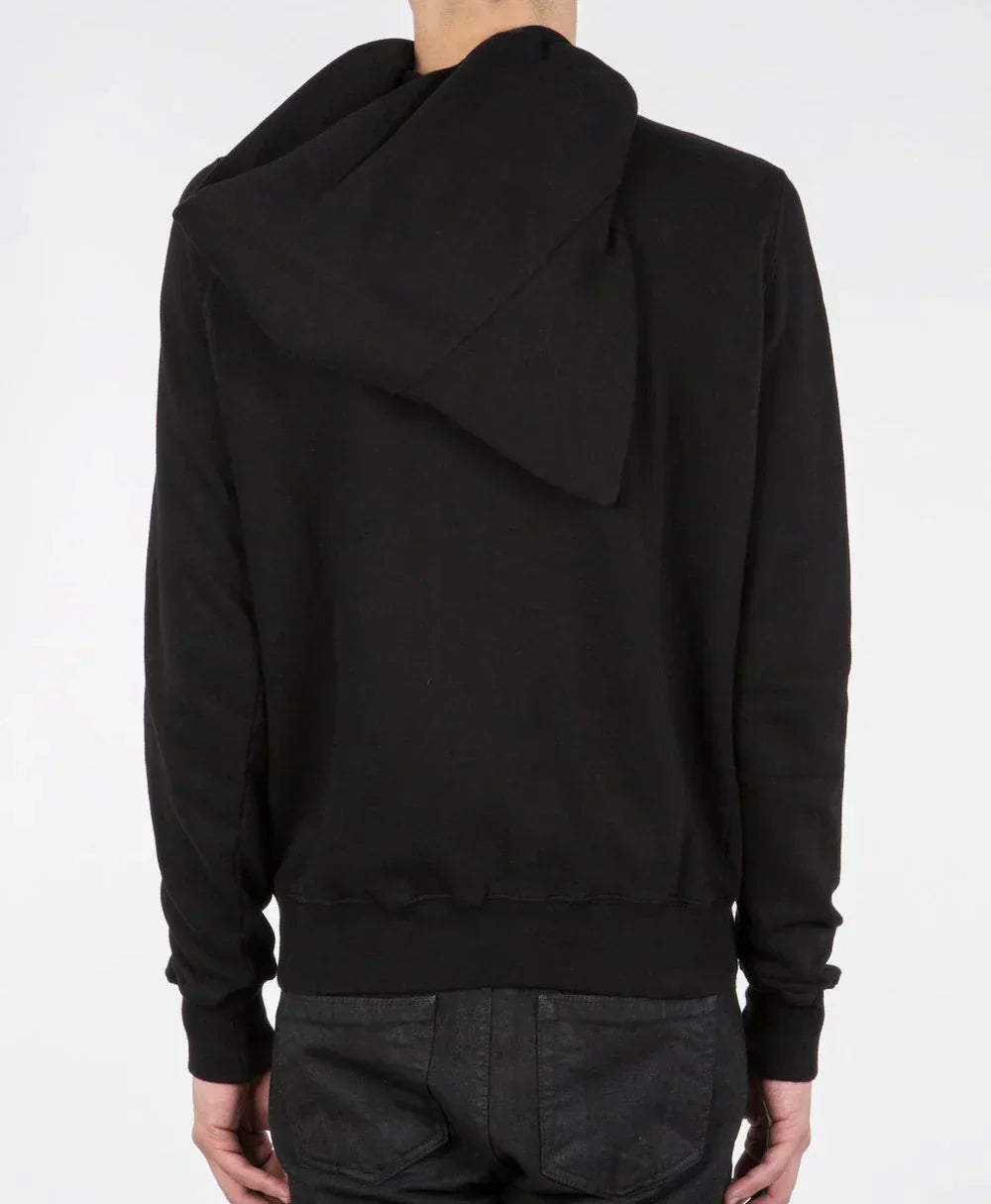 Back view of Black Rick-Owens-Mountain-Hoodie-