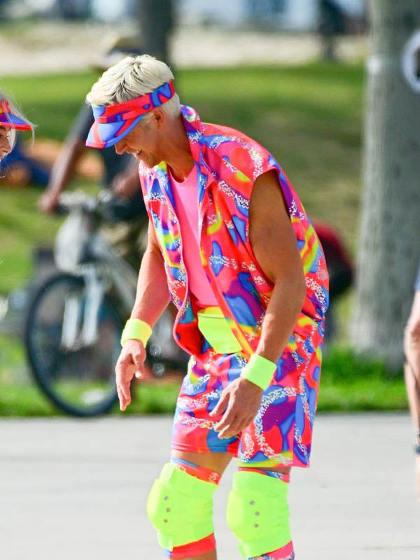 Barbie 2023 Ryan Gosling Rainbow Shirt With Shorts