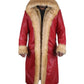 Front view of THE CHRISTMAS CHRONICLES 2 SANTA LEATHER COAT, a Christmas essential