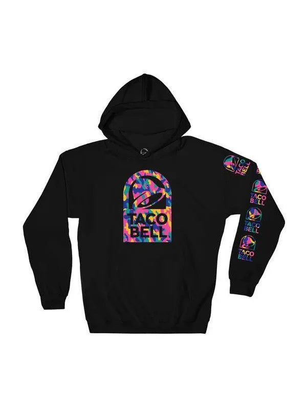 Front view of Black Taco-Bell-Hoodie