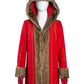 Full view of Red Christmas Chronicles 2 Mrs Claus Coat, a beautiful holiday ensemble.