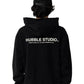 Back view of Black CAMERA SHY Black Hoodie