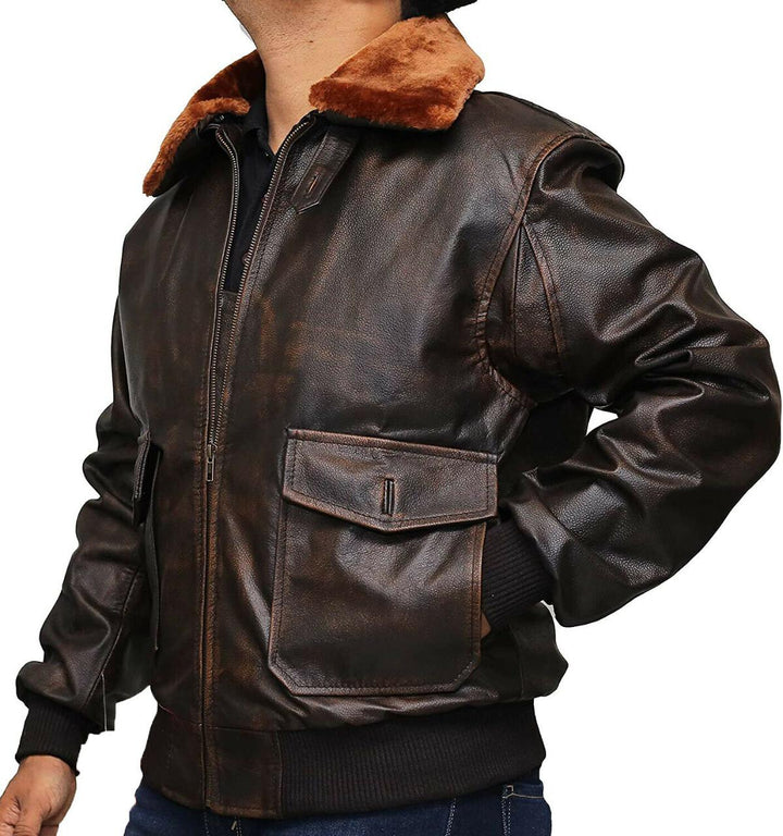Men's Flying G1 Bomber Leather Jacket