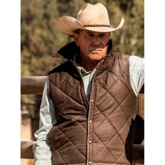Yellowstone John Dutton Quilted Vest Brown
