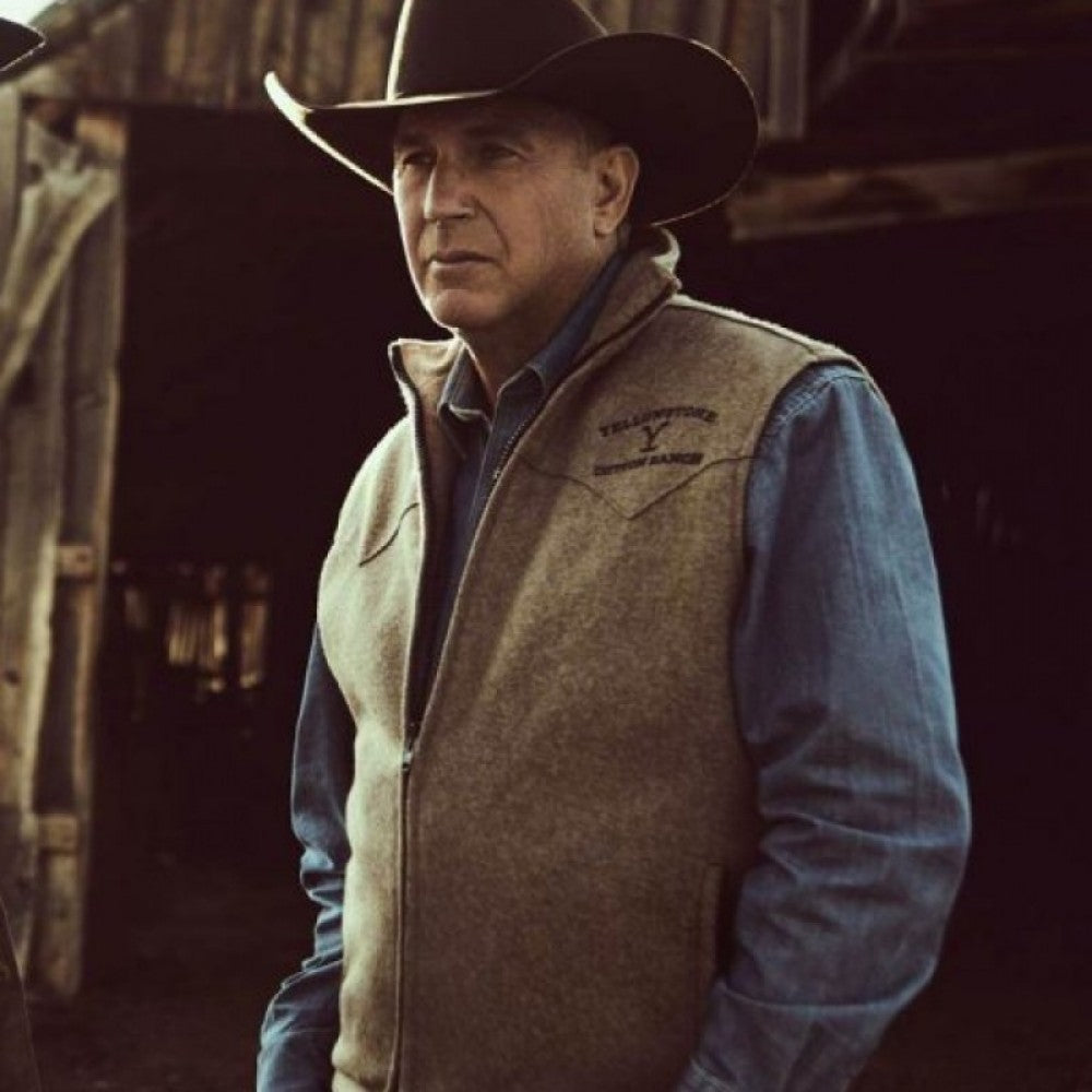 Kevin Costner Yellowstone S03 John Dutton Wool Vest