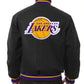Black Los Angeles Lakers jacket with logo on the back