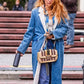 Lily It Ends with Us 2024 Denim Shearling Coat