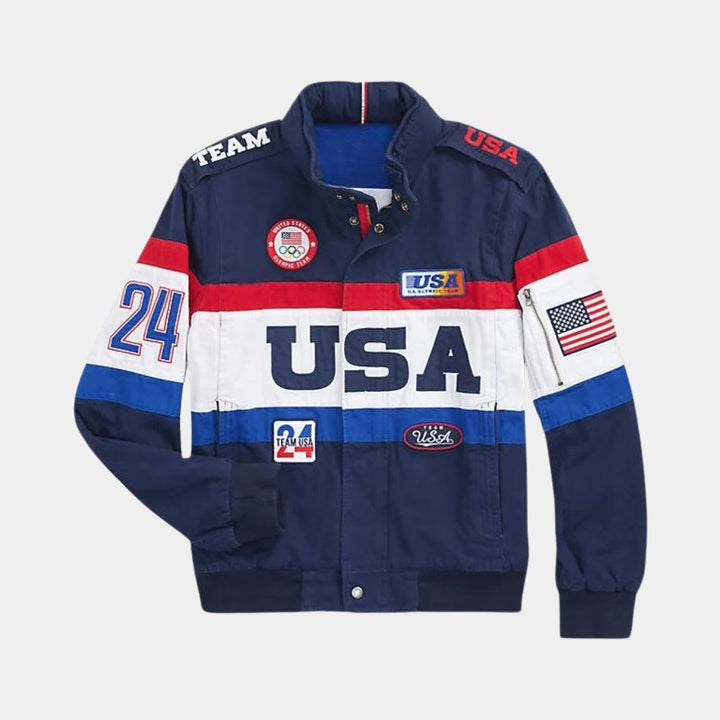 Kendall Jenner Paris Olympics Team USA Bomber Jacket