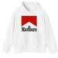 Front view of White hoodie with Marlboro logo