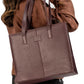 Everyday Women's Maroon Oak Leather Zipper Tote Bag - Image 3