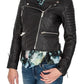 Women Brando Style Leather Motorcycle Jacket Black
