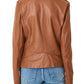 Womens Brown Leather Motorcycle Jacket