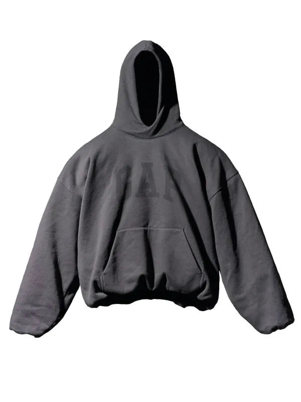 Front view of Black Yeezy Gap Hoodie