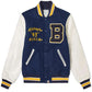A Bathing Ape Varsity Letterman B Blue and White Jacket