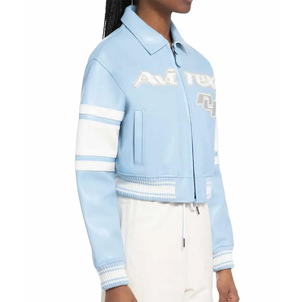 Avirex N4 Cropped Leather Jacket