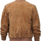 Adamsville Men's Suede Brown Leather Bomber Jacket