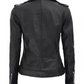 Marcella Asymmetrical Black Leather Jacket for Women