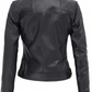 Asti Black Leather Ladies Biker Jacket