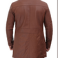 Bristol Men's Brown Leather Car Coat