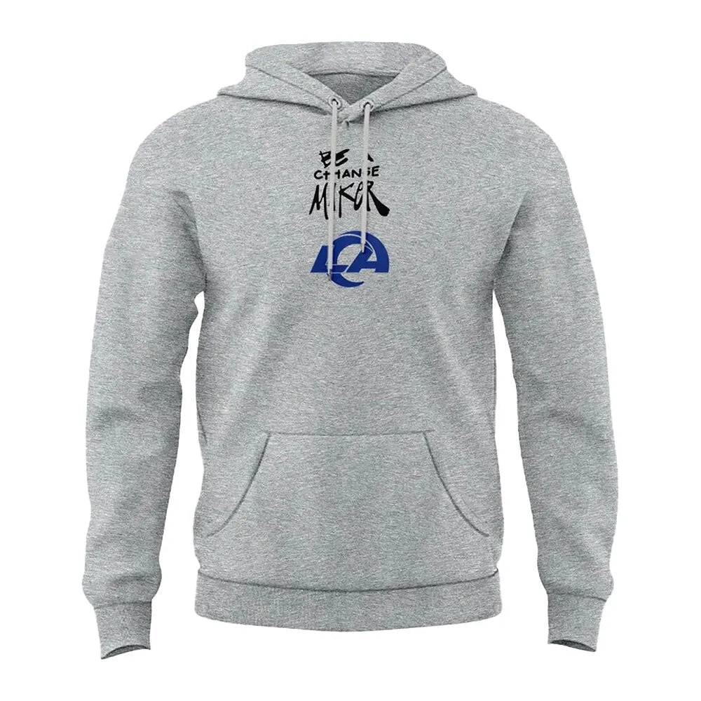 Front view of Be a Change Maker NFL hoodie