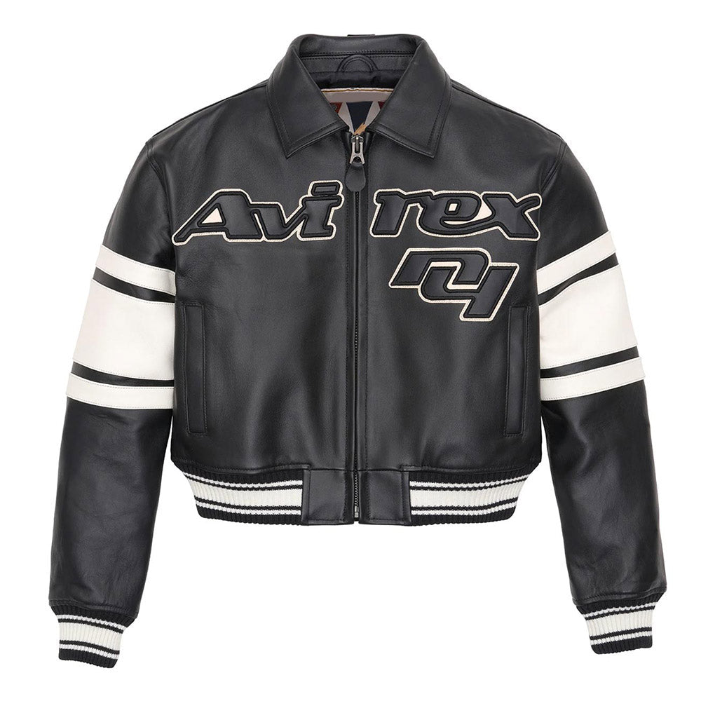 Avirex N4 Cropped Leather Jacket