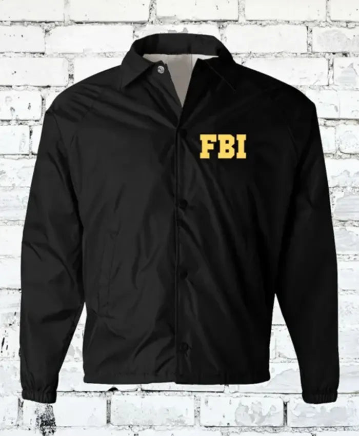 black fbi jacket​ front