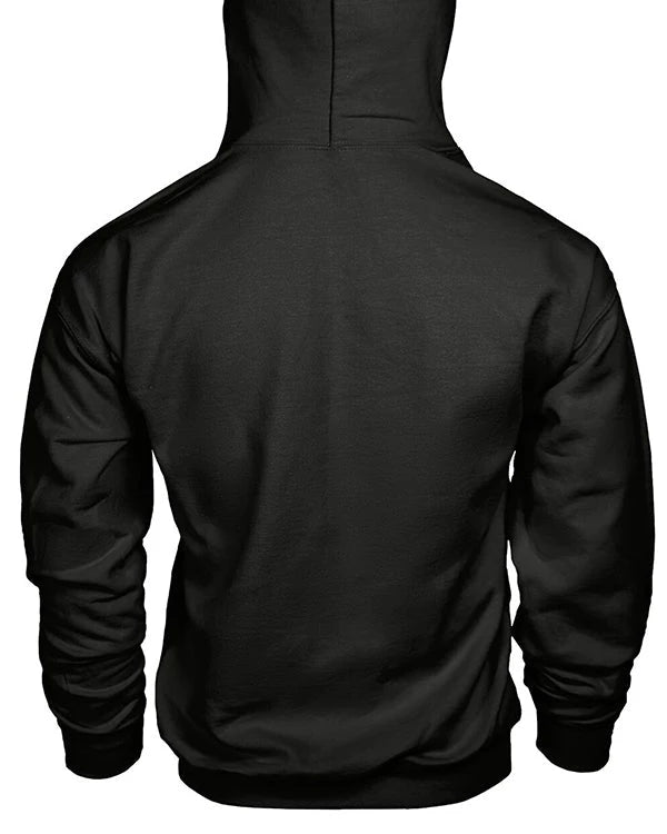 black love hurts hoodie from the back 