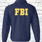 blue fbi jacket​ back
