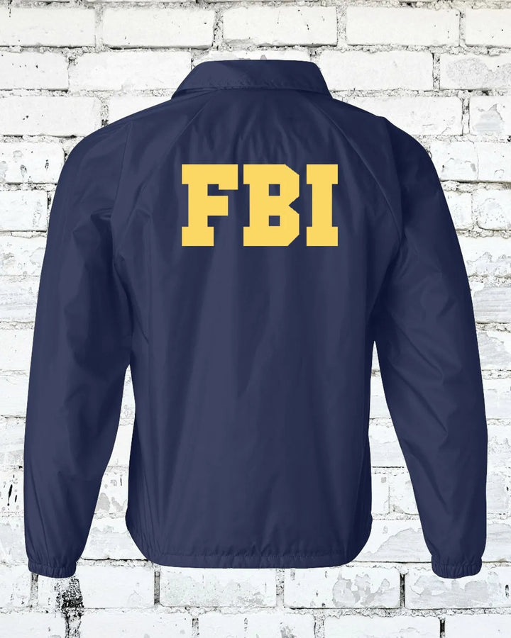 blue fbi jacket​ back