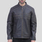 Men's Brown Rub Off Cafe Racer Leather Jacket