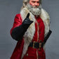 Close view of Red Kurt Russell The Christmas Chronicles Santa Claus Coat, a Christmas essential