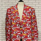 Product view of Red and White David Koechner Kansas City Chiefs Blazer.