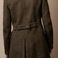 Double Breasted Chocolate Brown Wool Long Coat