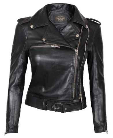 Arkansas Womens Motorcycle Black Asymmetrical Leather Jacket