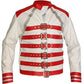 Front view of Red and White Freddie Mercury Military Concert Red & White Leather Jacket