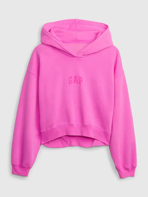 Front view of pink gap hoodie