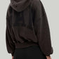 Back view of Dark Brown PROJECT-GAP-Vintage-Fleece-Hoodie