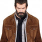 Hugh Jackman Logan Movie Suede Leather Jacket