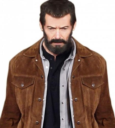 Hugh Jackman Logan Movie Suede Leather Jacket