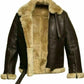 RAF Aviator Pilot Style B3 Bomber Mens Leather Jacket with Faux Fur